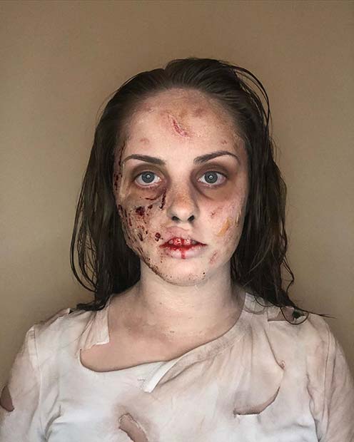 Maquillage zombie simple