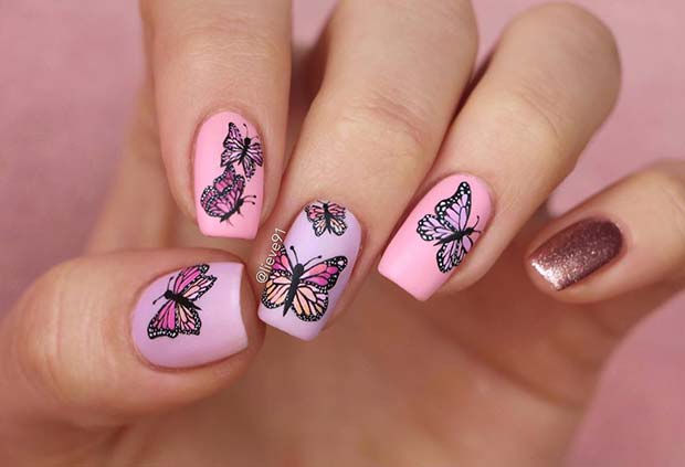 Beau Nail Art Papillon