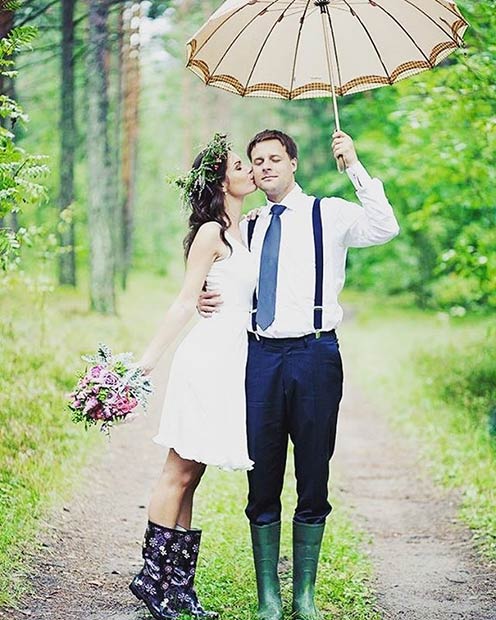 Wellies de mariage pour le mariage de printemps