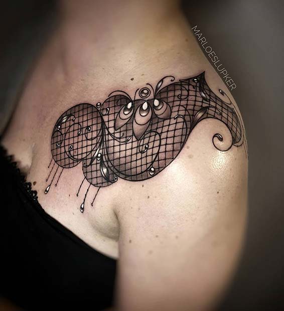 Conception unique de tatouage de dentelle