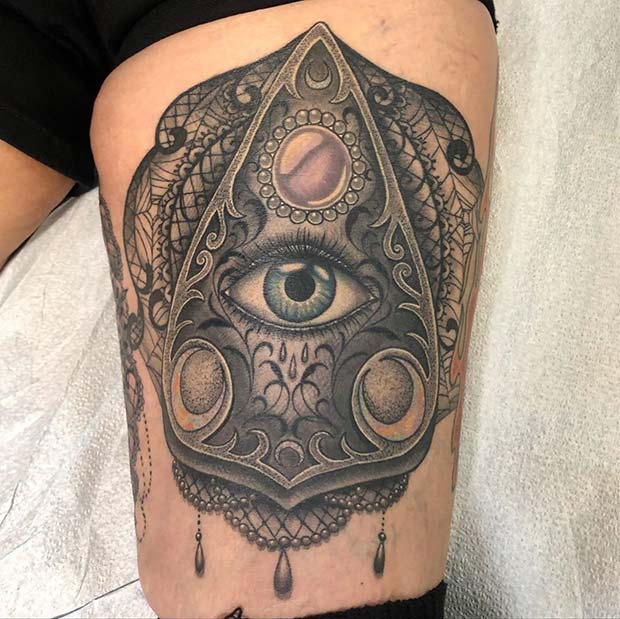 Tatouage inspiré de la planche Ouija