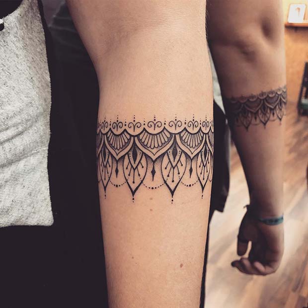 Lace Arm Tattoo