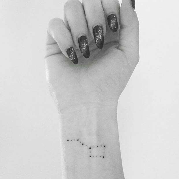 Star Constellation Wrist Tattoo Idea για γυναίκες