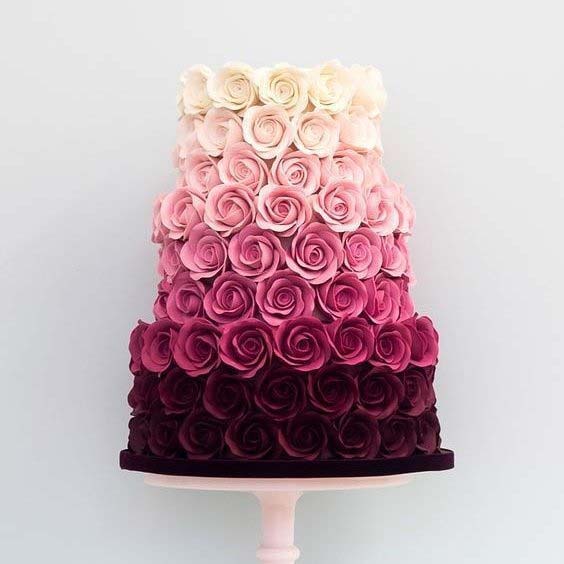 עוגת ורדים אומברה לעוגות קיץ לחתונה