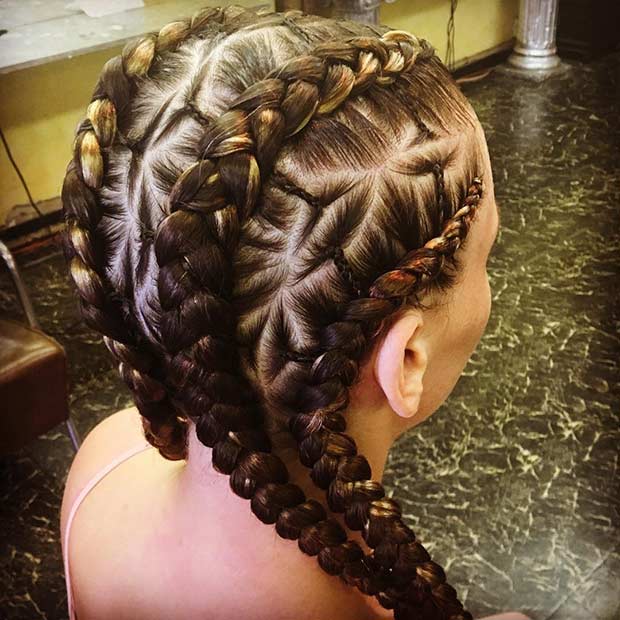 Cornrows de tresse hollandaise pour les filles blanches