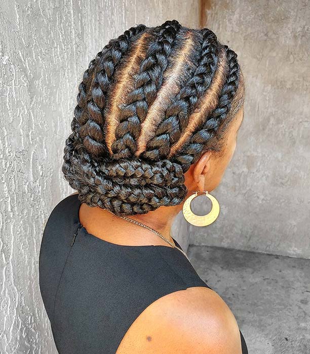 Chignon Jumbo Cornrow