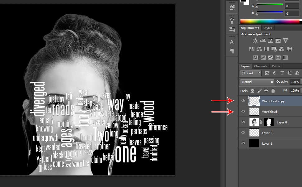 22 Tutoriel sur l'effet de nuage de mots étape par étape dans Photoshop