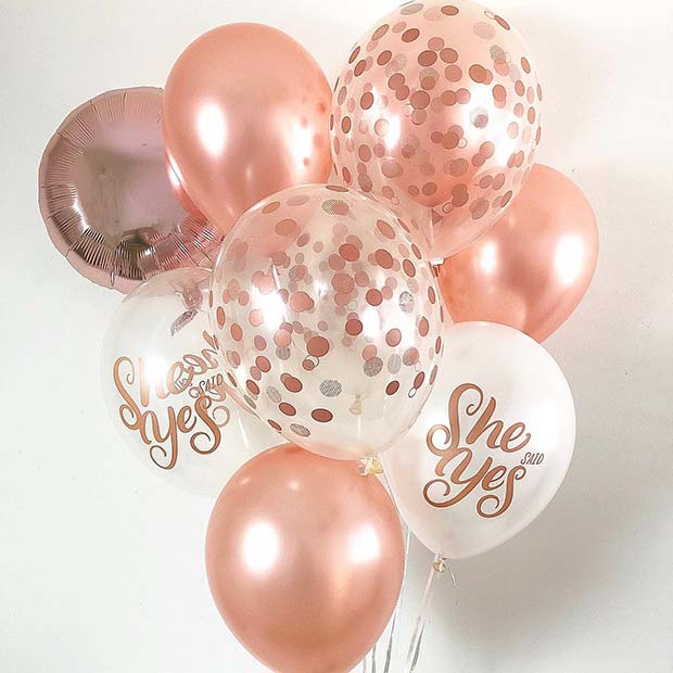 Elle a dit oui ballons de fête