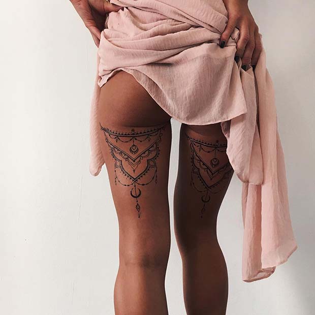 Διακοσμητικά τατουάζ μηρών