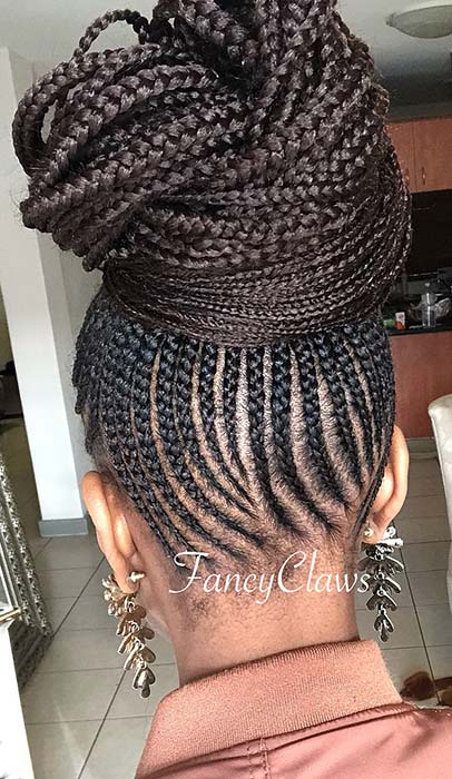 Glam Braided Bun για μαύρα μαλλιά