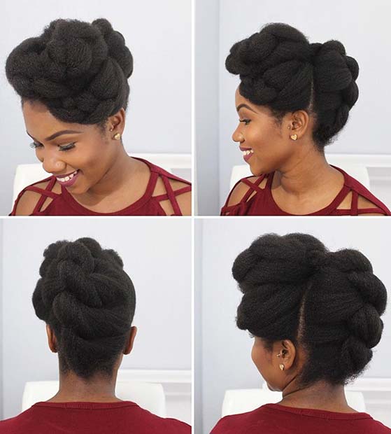 Glam Natural Hair Updo