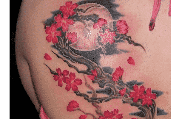 tatouage de fleur de cerisier