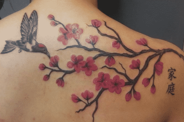 tatouage de fleur de cerisier