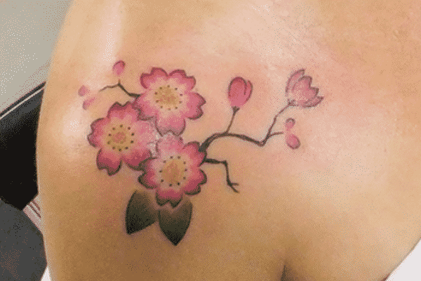 tatouage de fleur de cerisier