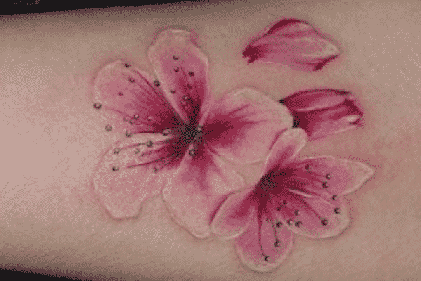 tatouage de fleur de cerisier