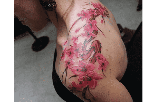 tatouage de fleur de cerisier