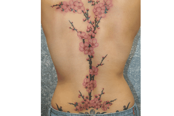 tatouage de fleur de cerisier