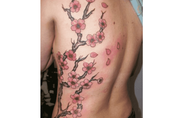 tatouage de fleur de cerisier