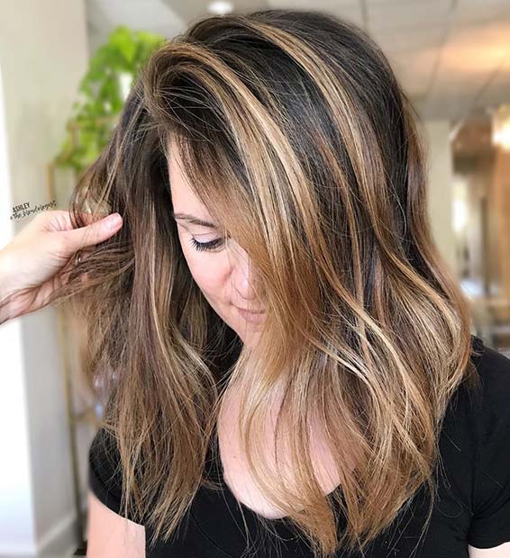 Light and Honey Blonde Highlights