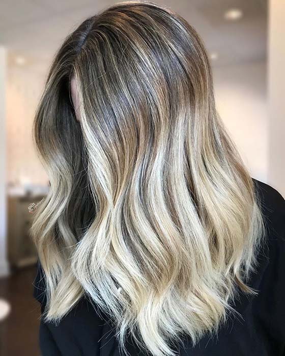 Glam Light Blonde Ombre Hair