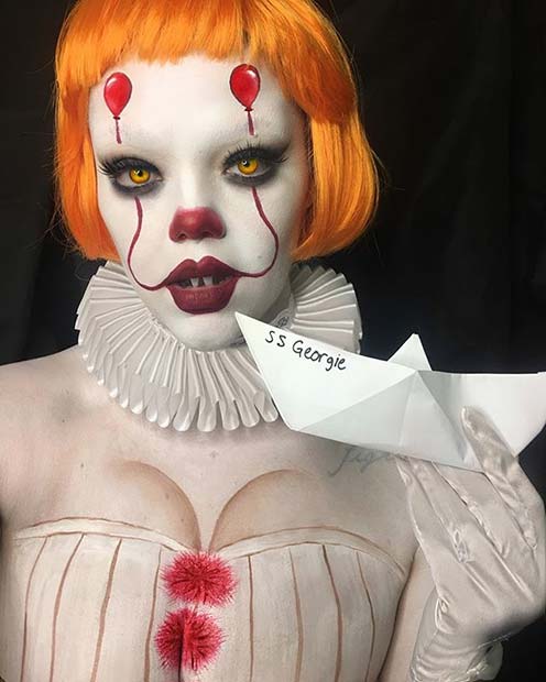 Scary IT Clown pour les meilleures idées de maquillage d'Halloween