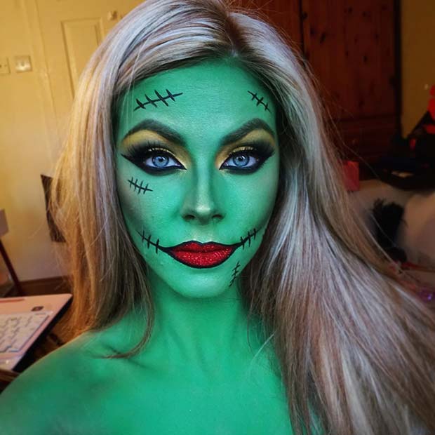 Maquillage inspiré de Frankenstein pour les meilleures idées de maquillage d'Halloween