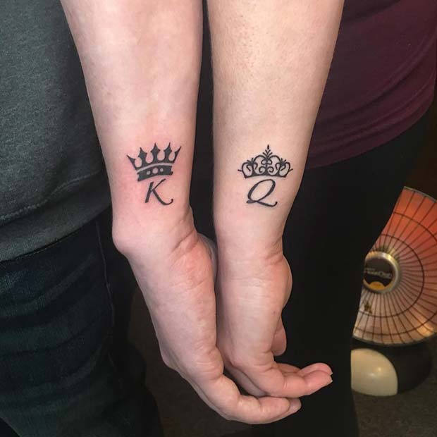 Βασιλιάς και βασίλισσα τατουάζ