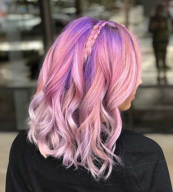 Μοβ και ροζ μαλλιά