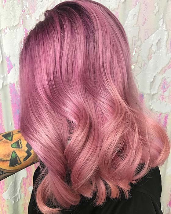 Παστέλ ροζ και μοβ μαλλιά