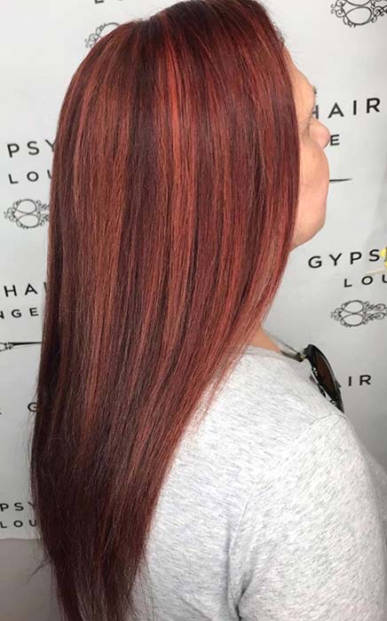 Fiery Highlights Coiffure