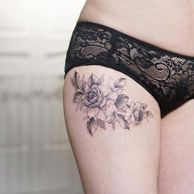 Roses à l'encre noire