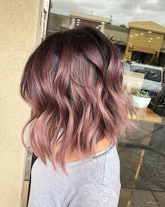 Bob tendance en or rose