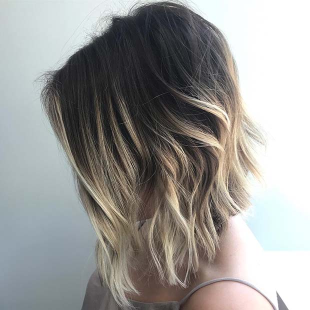 Idée d'ombre blonde claire pour les cheveux courts