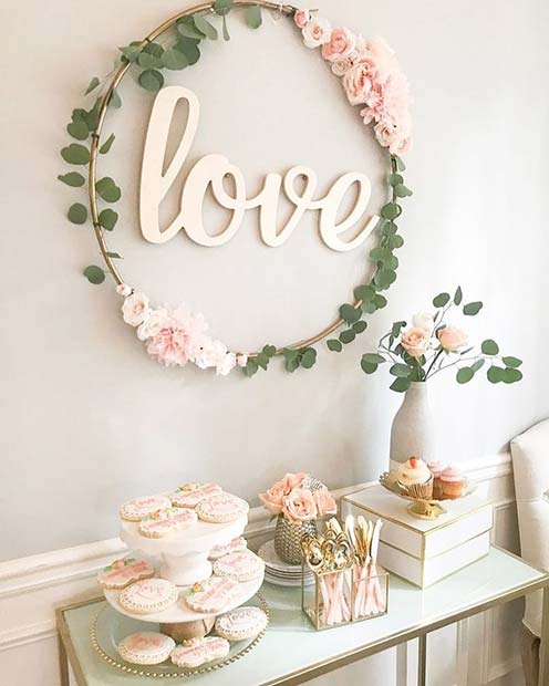 Pretty Cake Table Idea για νυφικό ντους