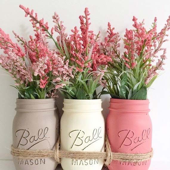 DIY Mason Jars για νυφική ​​διακόσμηση ντους