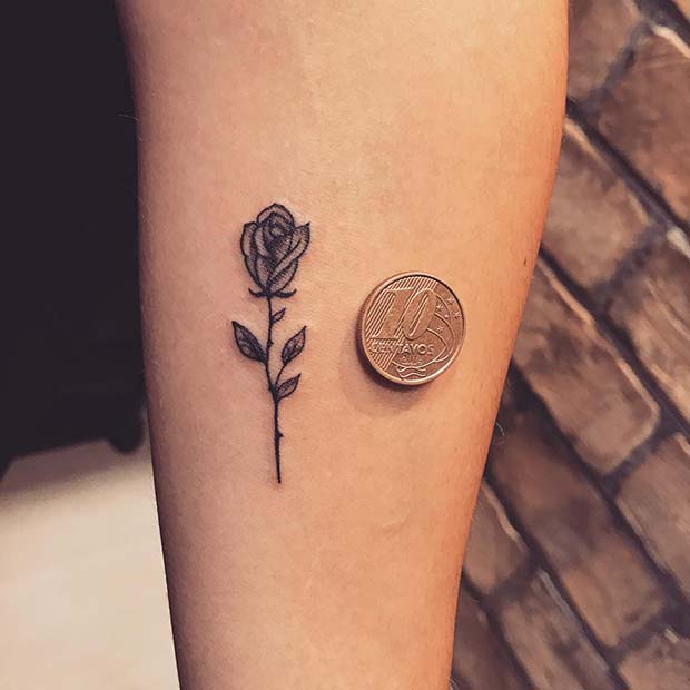 Tiny Rose Tattoo