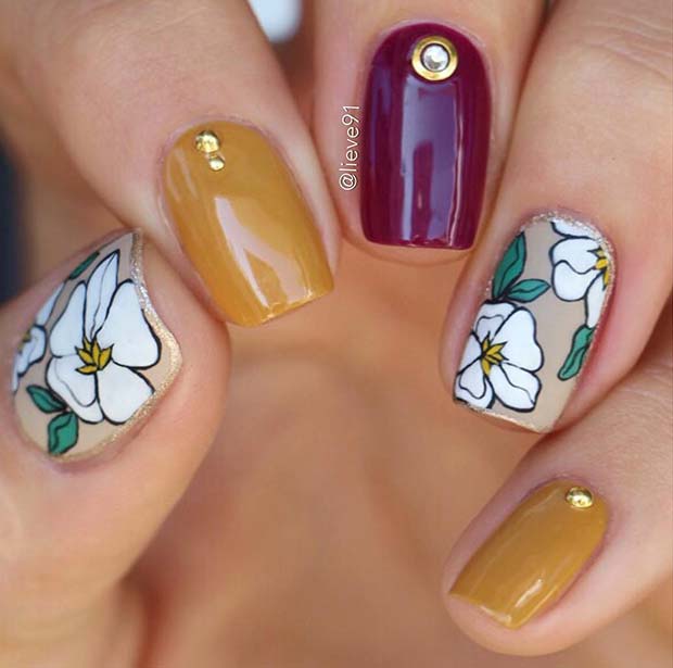 Idée mignonne d'art d'ongle pour les ongles courts