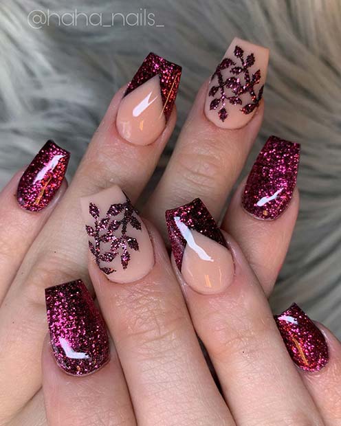 Glittery Nail Art