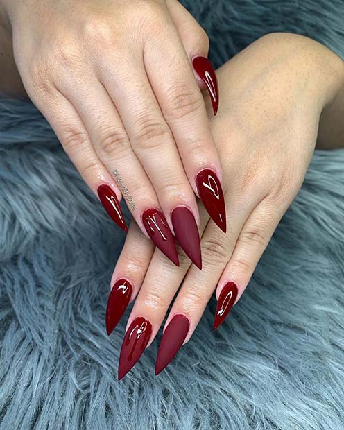 Ongles Stiletto avec gouttes