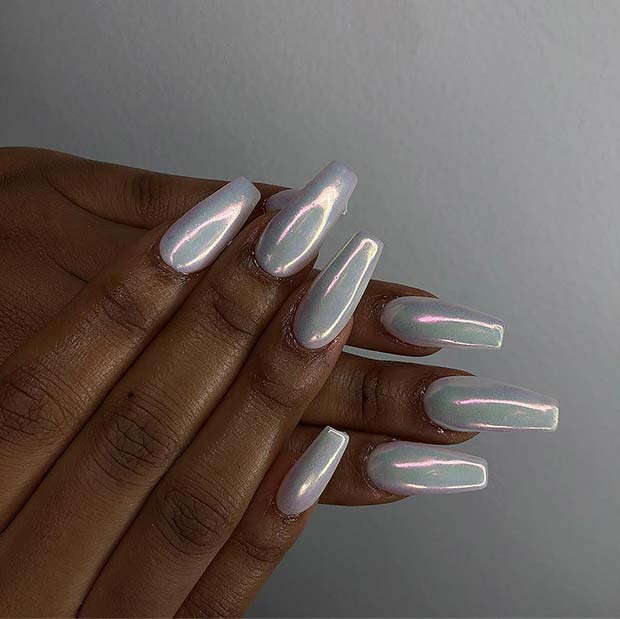 Ongles Glam Chrome