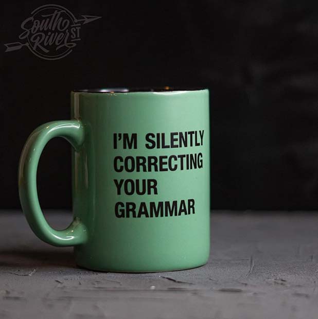 Tasse de grammaire drôle