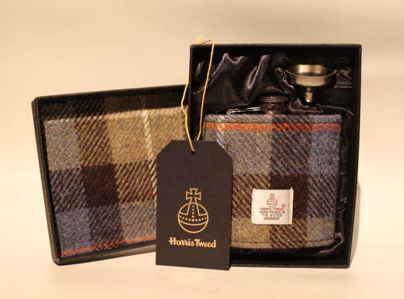 Harris Tweed Hip Flask