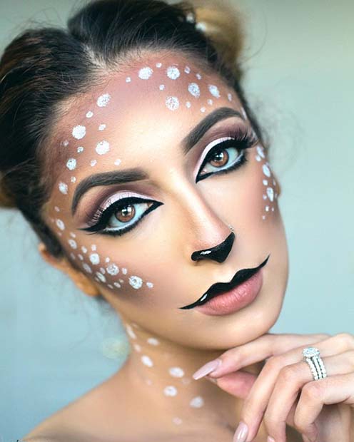 Maquillage de cerf pour Halloween