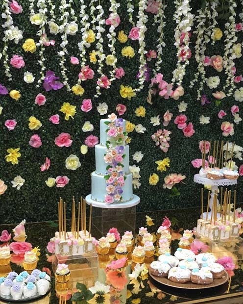 Όμορφο θέμα Floral Baby Shower