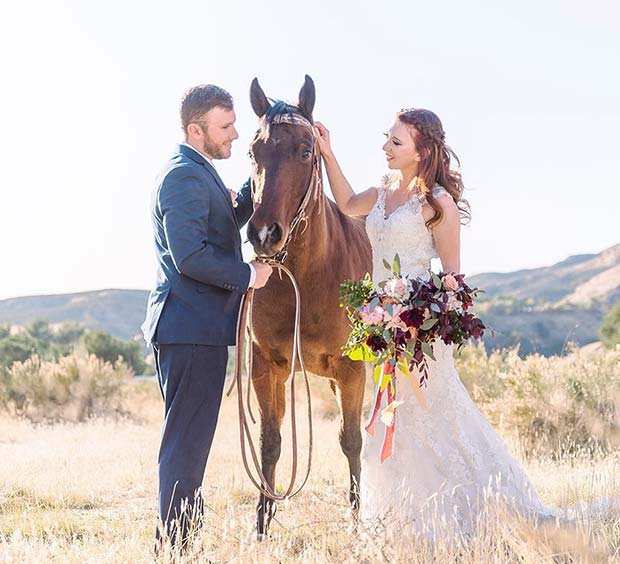 צילום חתונה עם סוס