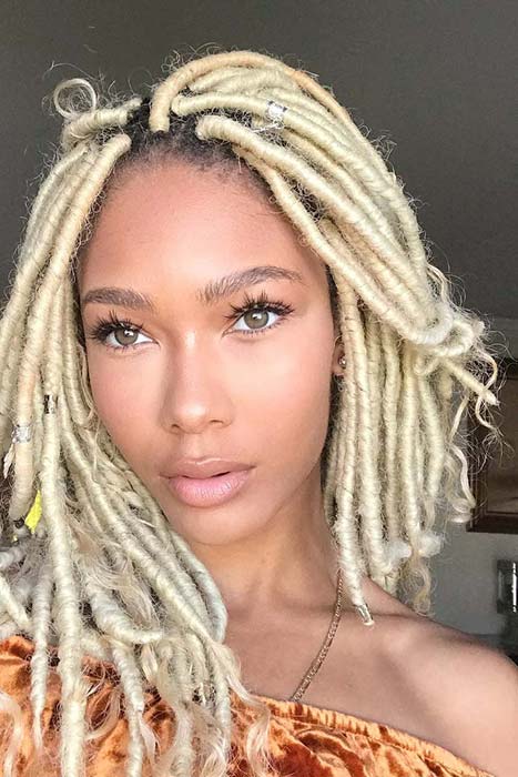 Faux Locs au Crochet Blonde