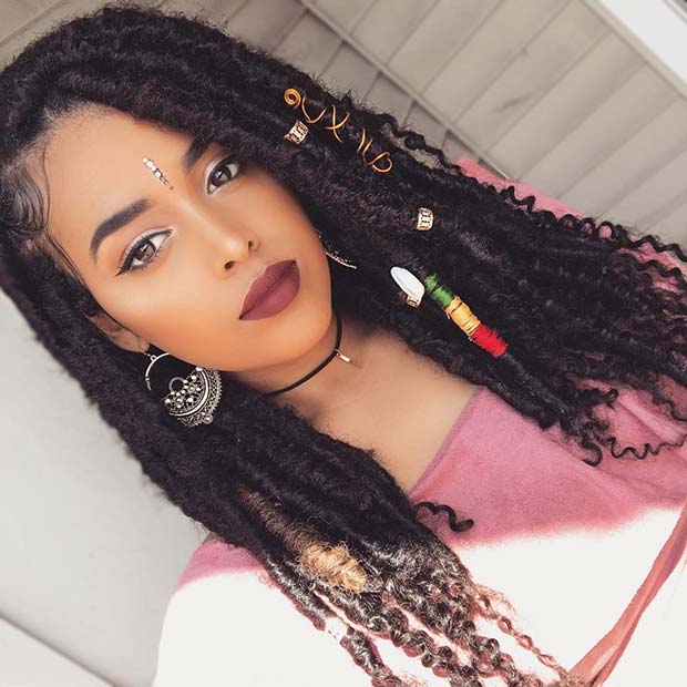 Déesse Crochet Faux Locs avec Accessoires