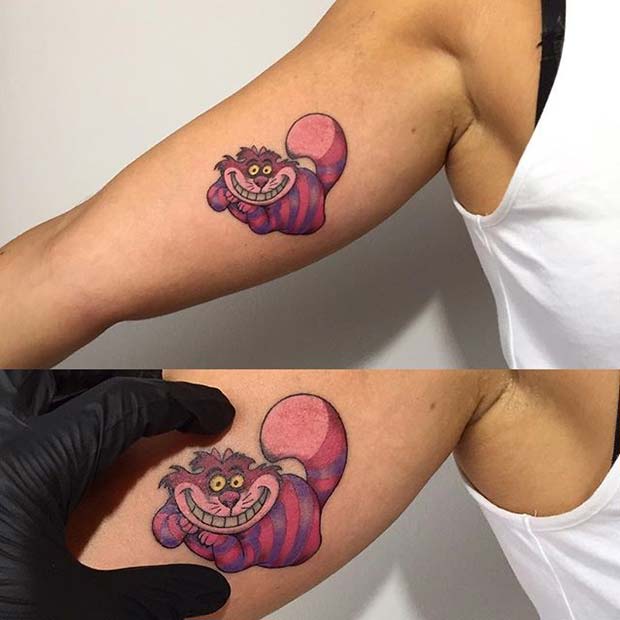 Cheshire Cat Tattoo pour les petites idées de tatouage Disney
