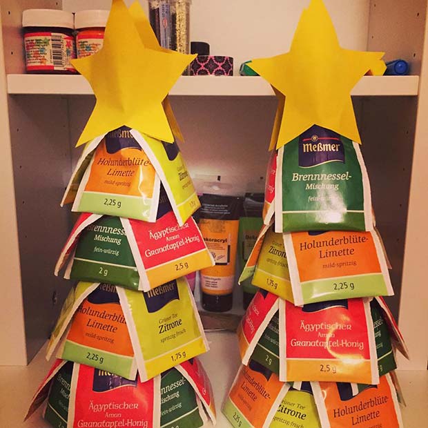 עץ התה DIY לרעיונות מתנה לחג המולד