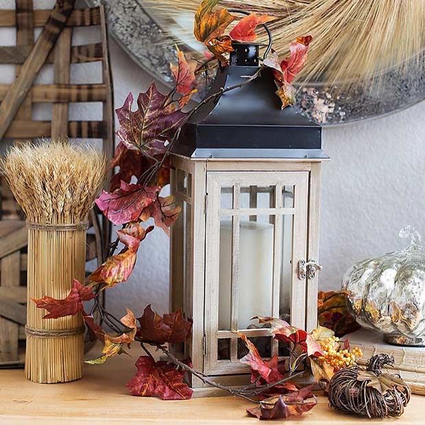 DIY Thanksgiving Lantern Centerpiece Idea